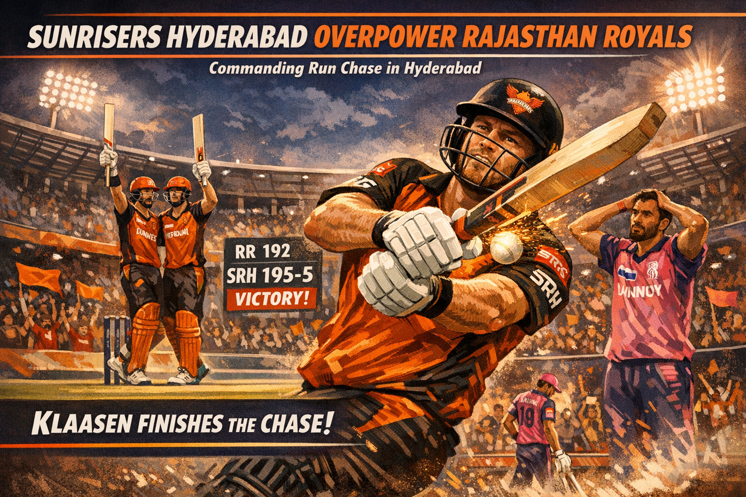 Sunrisers Hyderabad Overpower Rajasthan Royals With a Commanding Run Chase