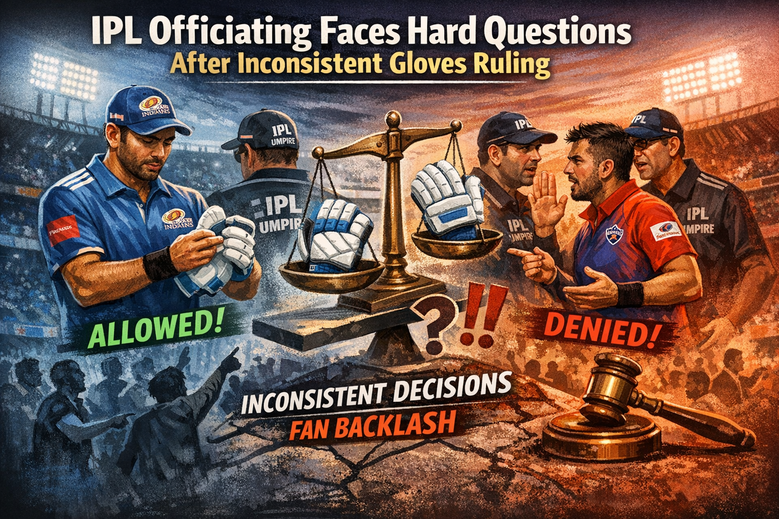 IPL Officiating Faces Hard Questions After Inconsistent Gloves Ruling